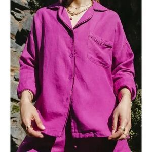 ✨Bohme Jasmine Magenta Linen Pink Sz Large Blouse✨